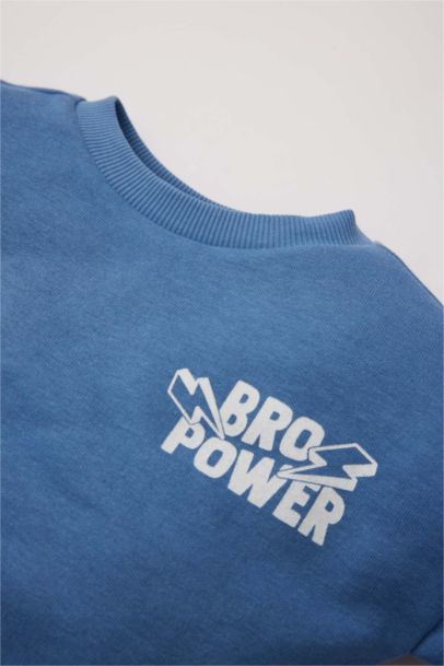 Sweatshirt imprimé à col rond pour bébé garçon