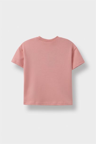 Bisiklet Yaka Baskılı Kısa Kollu Tişört Erkek Bebek