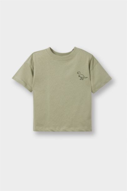 Regular Fıt Slogan Desenli Kısa Kollu Tişört Erkek Bebek