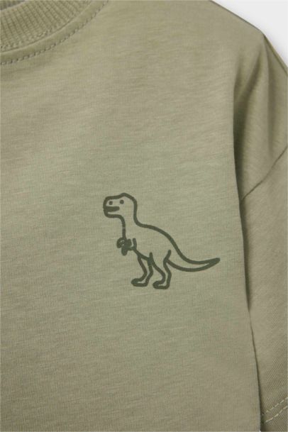 Regular Fıt Slogan Desenli Kısa Kollu Tişört Erkek Bebek