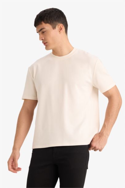Regular Fit Crew Neck Twill Short Sleeve T-shirt