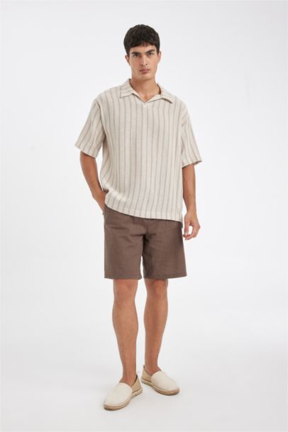 شورت برمودا قطن قصة مريحة