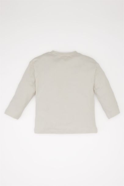 Baby Boy Crew Neck Printed Long Sleeve T-Shirt