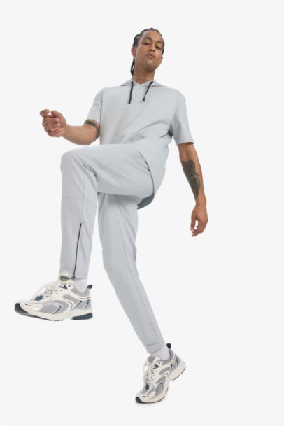 Slim Fit Sporcu Jogger Eşofman Altı Dar Kesim Fermuarlı Paça