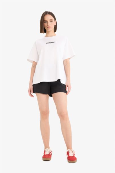 Укороченные шорты Coool Regular Fit из льняной смеси с средней посадкой