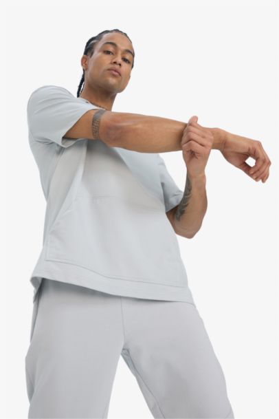 DeFactoFit Standard Fit Hooded Printed Sports T-Shirt