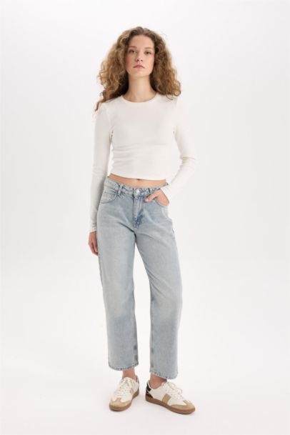 Pantalon Jean à coupe Droite