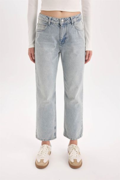 Pantalon Jean à coupe Droite