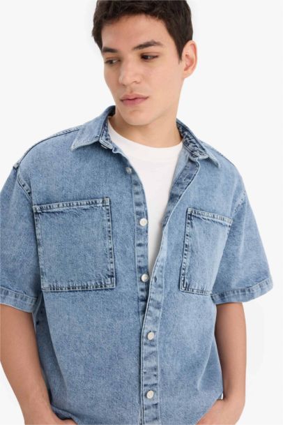 Relax Fit Summer Cotton Denim Shirt