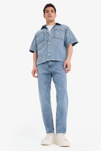 Relax Fit Summer Cotton Denim Shirt