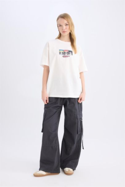 بنطرون كارجو باراشوت بخصر عادي