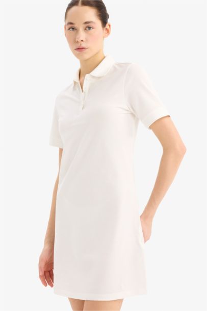 Платье-поло с коротким рукавом