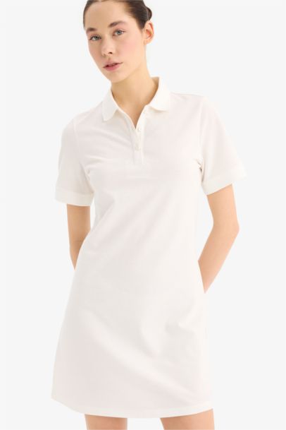 Платье-поло с коротким рукавом