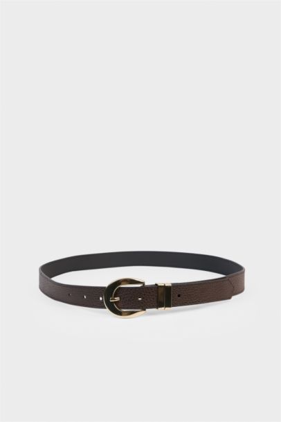 Woman Faux Leather Jean Belt