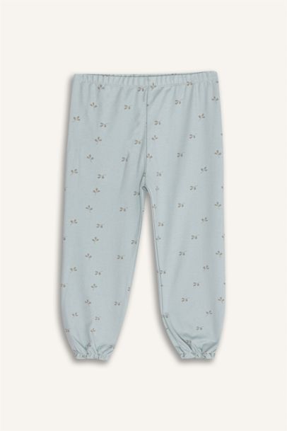 طقم بيجاما بيبي بناتي مطبوع قصة عادية - قطعتين