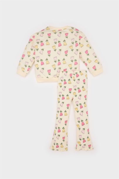 Ensemble de t-shirt imprimé et leggings à motifs floraux pour bébé fille