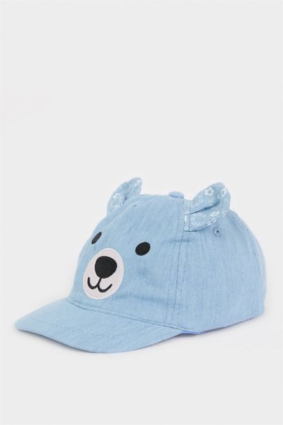 Casquette brodée aspect jean pour bébé garçon