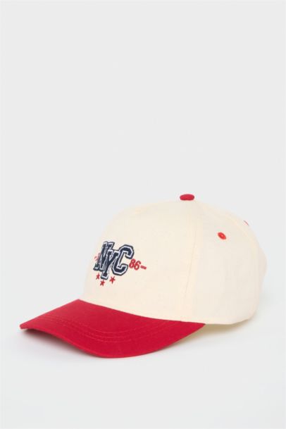 Boy Embroidered Cotton Cap
