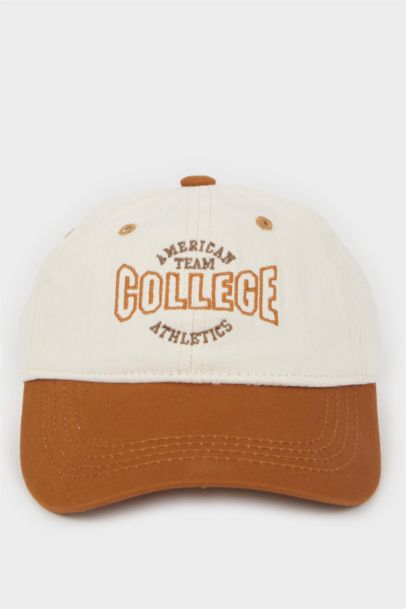 Boy Embroidered Cotton Cap