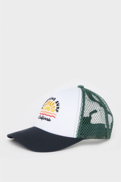 Boy Embroidered Cotton Cap