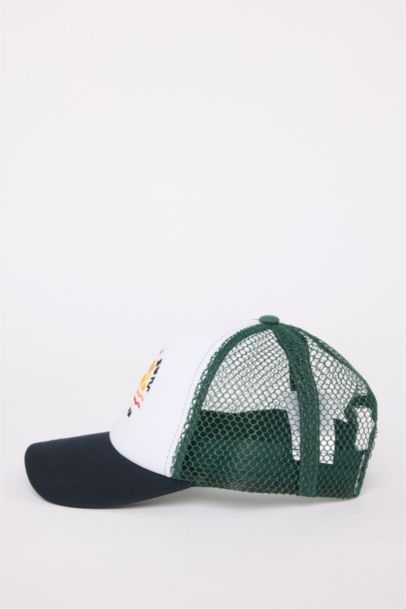 Boy Embroidered Cotton Cap