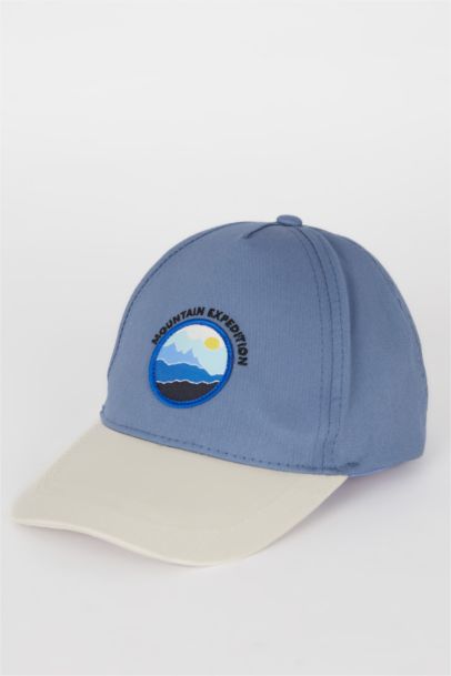 Boy Embroidered Cotton Cap