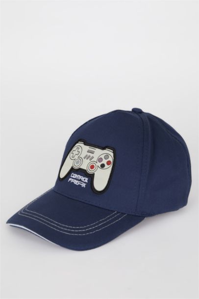Boy Embroidered Cotton Cap