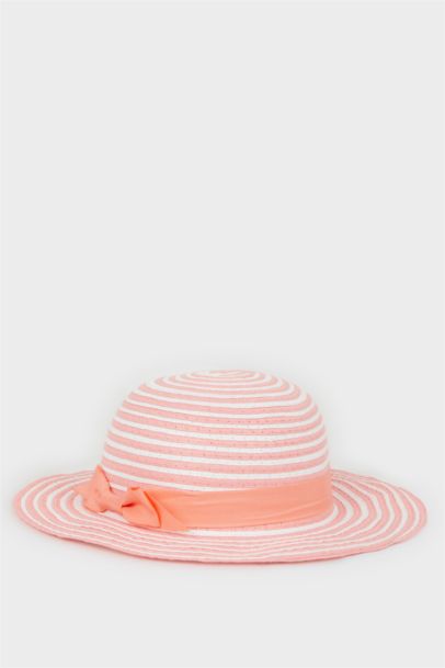 Girl Striped Straw Hat