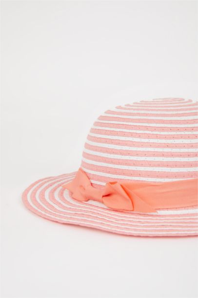 Girl Striped Straw Hat