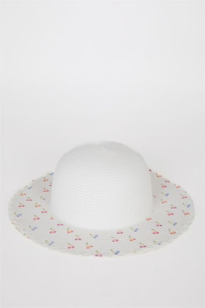 Girl Printed Straw Hat