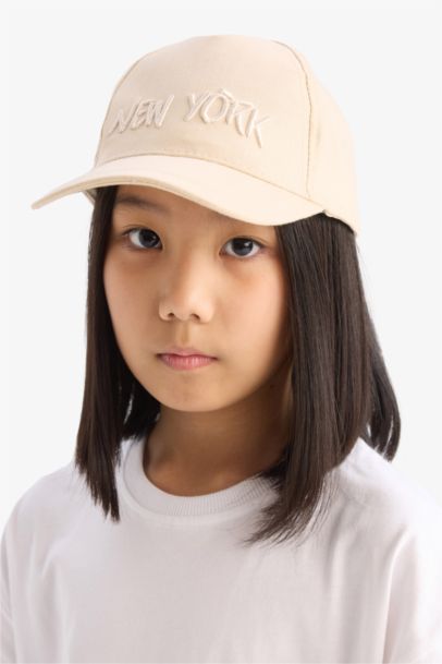 Girl Printed Linen Blend Cap