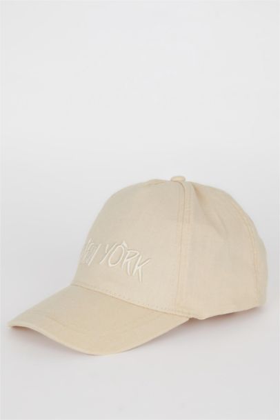 Girl Printed Linen Blend Cap