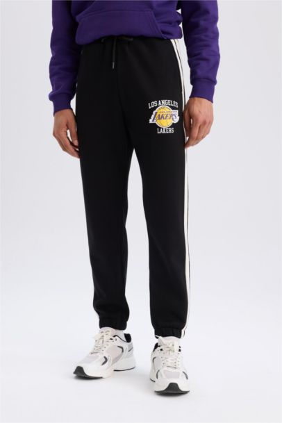 DeFactoFit NBA Los Angeles Lakers Standard Fit Pocket Thick Sports Joggers