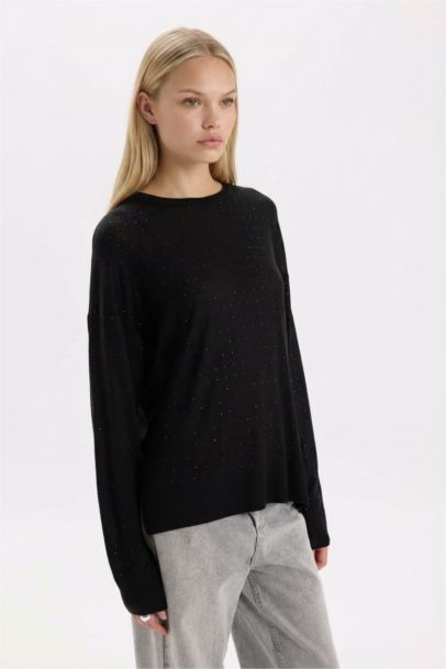 Pull Tricot Col rond Brillant