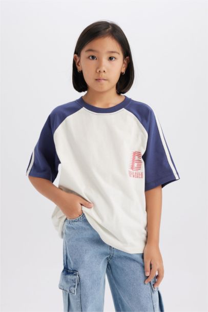Girl Oversize Fit Crew Neck Short Sleeve T-Shirt