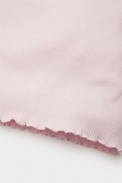 تيشيرت كم طويل مضلع قصة عادية برقبة مستديرة