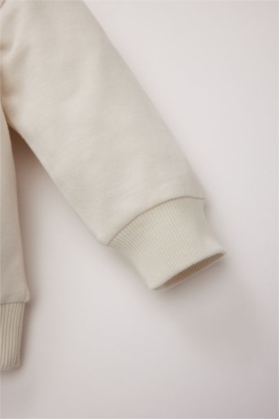 Bisiklet Yaka Baskılı Sweatshirt Erkek Bebek