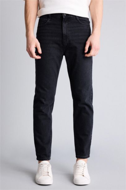 90's Slım Fıt Dar Paça Jean Yıkamalı Pantolon