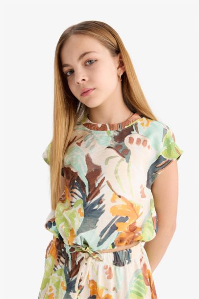 بلوزة نص كم كروب