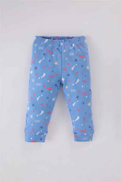 بيجامة بياقة مستديرة من قطعتين