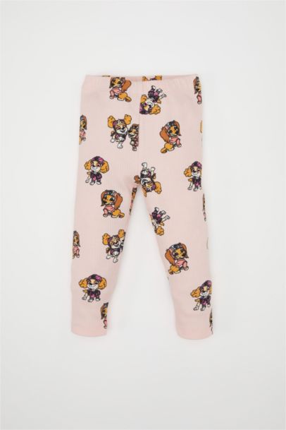 طقم بيجاما بيبي بناتي مضلع قصة عادية من باو باترول - قطعتين