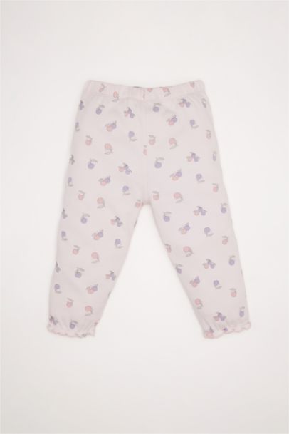 Baby Girl Fruit Patterned Top Long Bottom 2 Piece Pajama Set