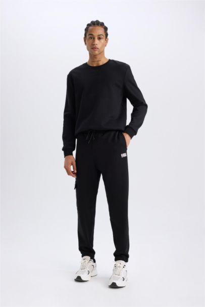 NBA Brooklyn Nets Jogger Eşofman Altı Standart Fit Cepli Skuba Dalgıç Kumaş Beli Bağcıklı Lastikli Paça