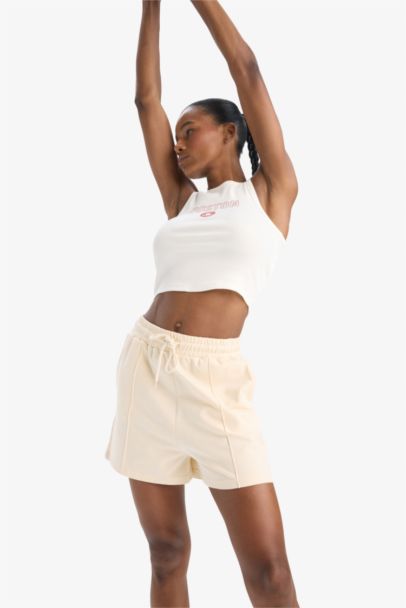 NBA Boston Celtıcs Crop Top Bisiklet Yaka Fitilli Kaşkorse Sporcu Atlet