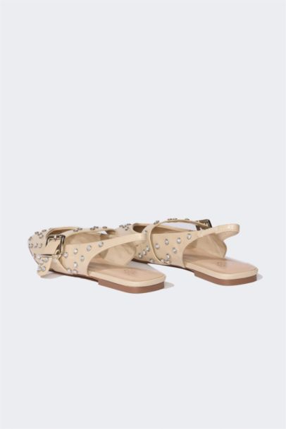 Woman Faux Leather Ballerina Flat Shoes