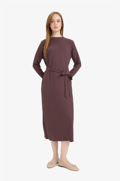 Regular Fit Crew Neck Dress