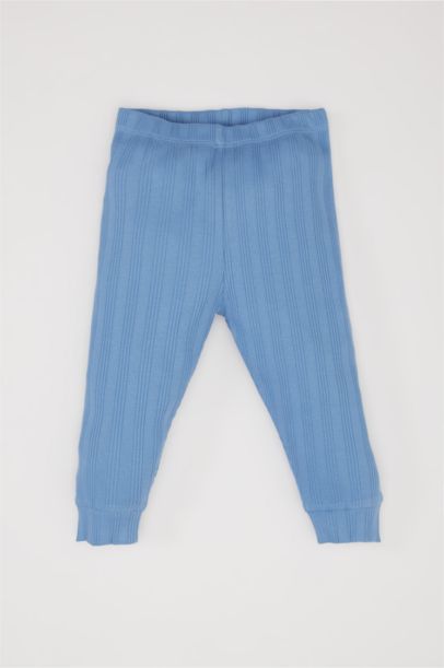 Pijama Takımı Fitilli Kaşkorse Dinozor Baskılı Uzun Kollu Üst Beli Lastikli Uzun Alt Erkek Bebek