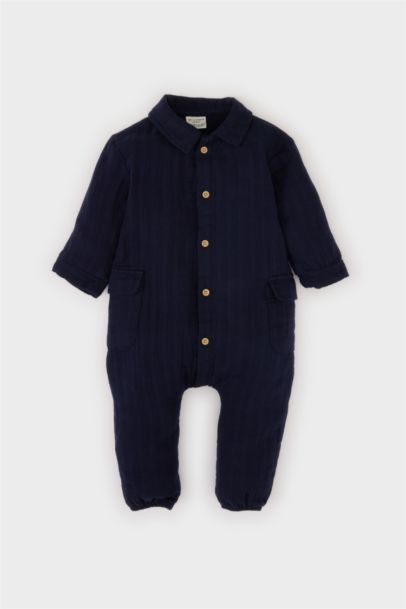 Combinaison en mousseline boutonnée pour bébé garçon