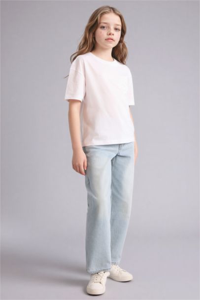 Girl Relax Fit Crew Neck Short Sleeve T-Shirt