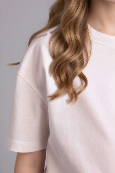 Girl Relax Fit Crew Neck Short Sleeve T-Shirt